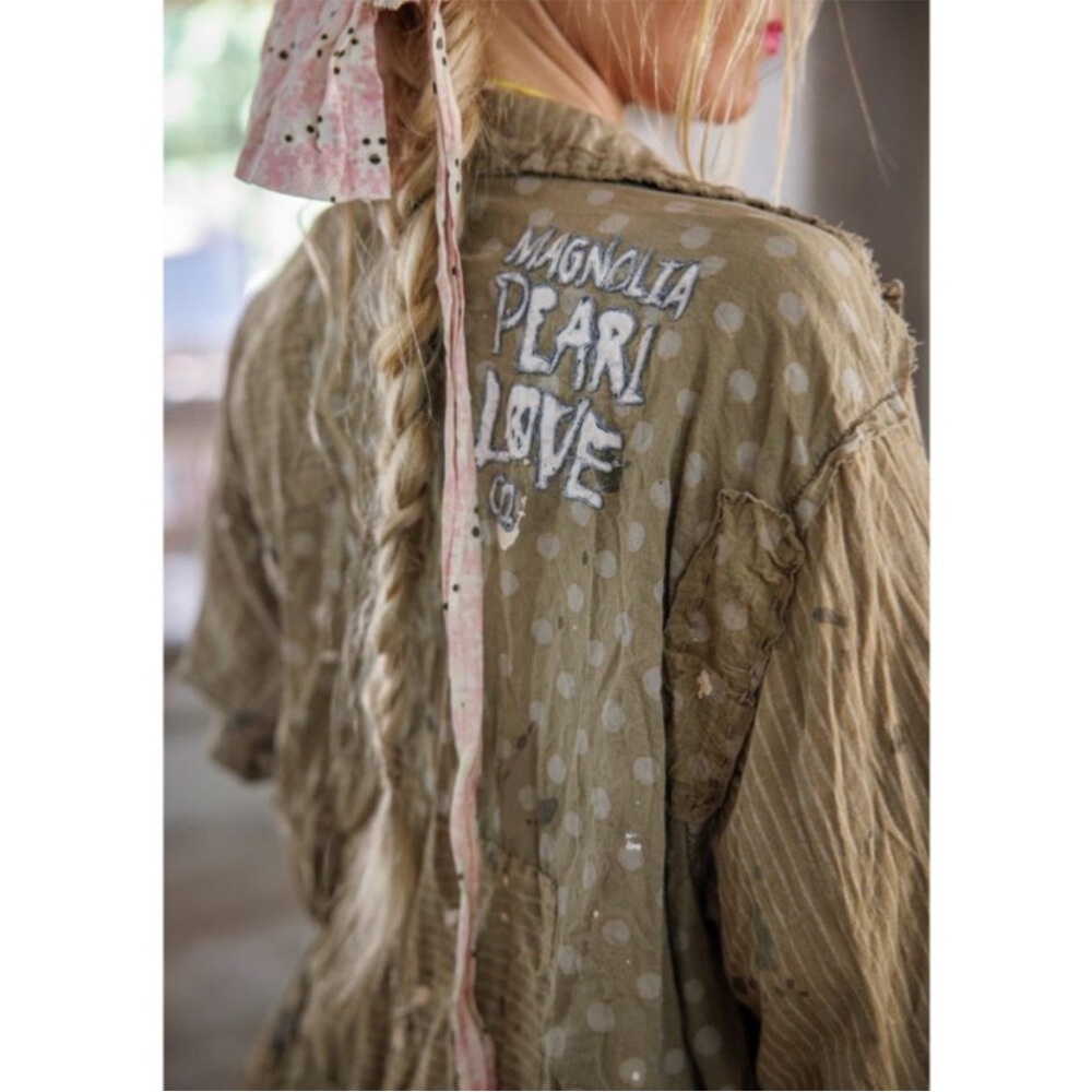 Magnolia Pearl Polka Dot Smock Patchwork Jacket